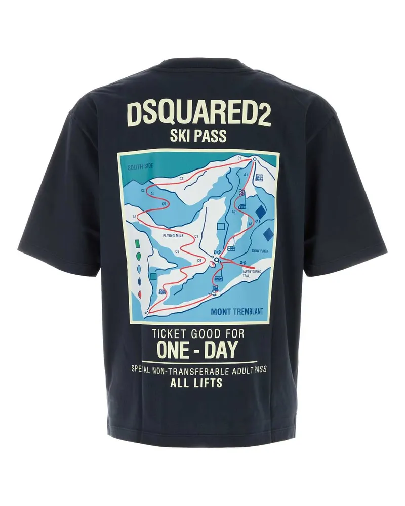Dsquared2 Logo-Printed T-Shirt — Navy Navy