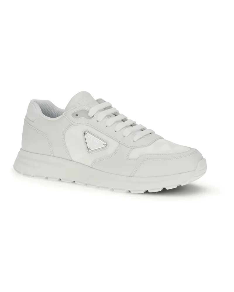 Prada Men's Re-Nylon Sneakers Bianco White