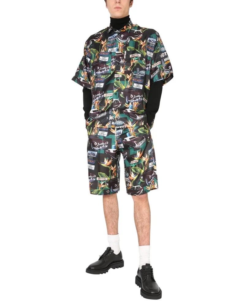 Givenchy Silk Bermuda Shorts — Black Black