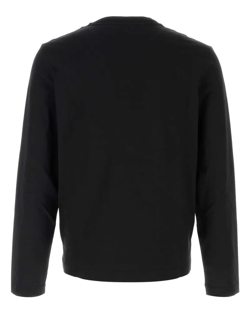 AMI Paris Noir-Blanc Creme T-Shirt Noir/blanc Exterior: Cotton T-shirts And Polos Black