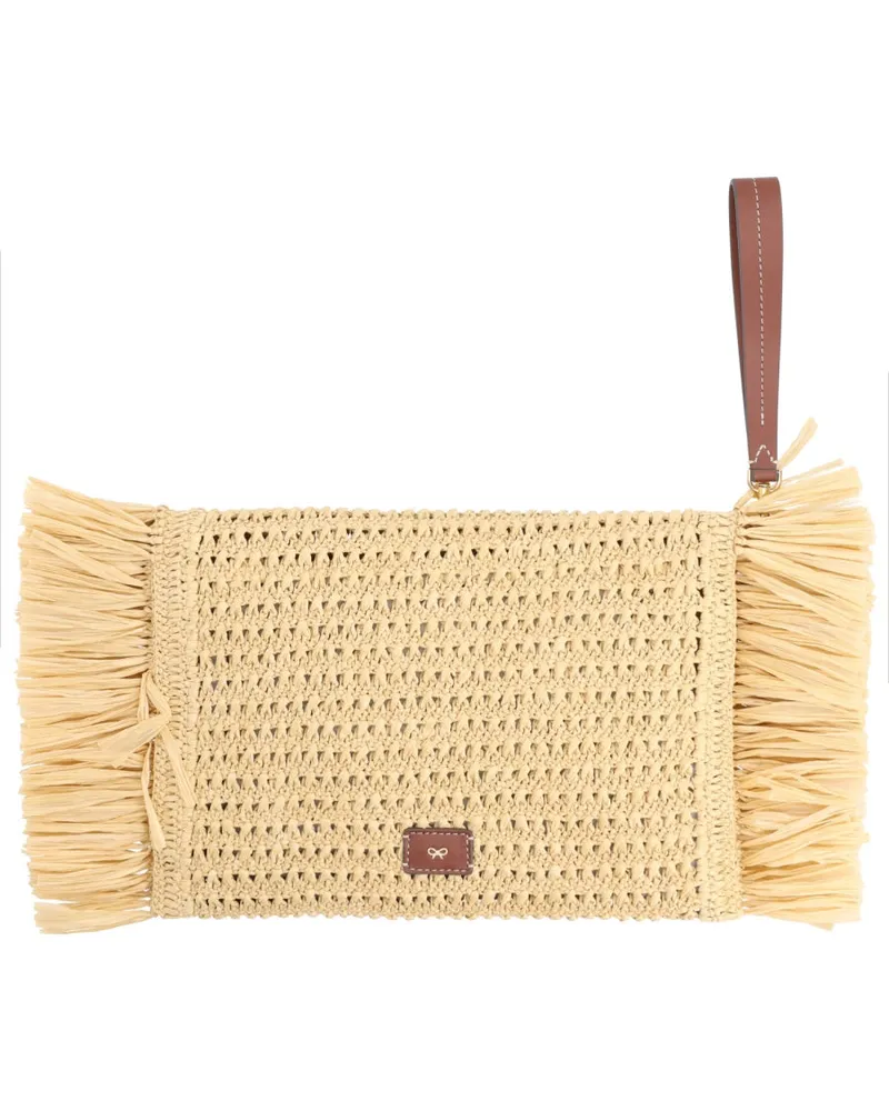Anya Hindmarch Women's Oversize Raffia Clutch Bag Beige Beige
