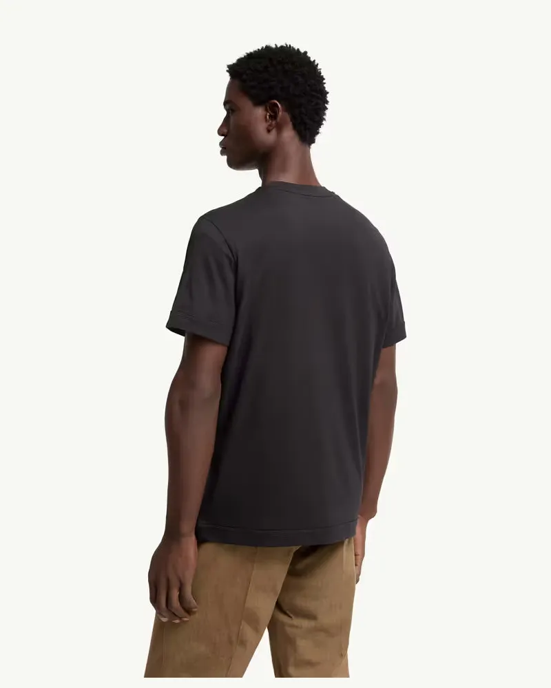 Moncler Logo-Embroidered T-Shirt — Black Black