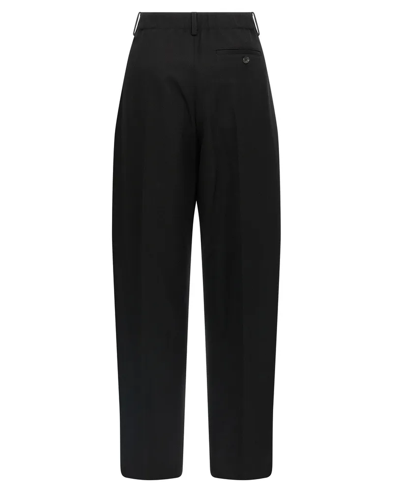 Givenchy Double-Pleat Wool Trousers — Black Black