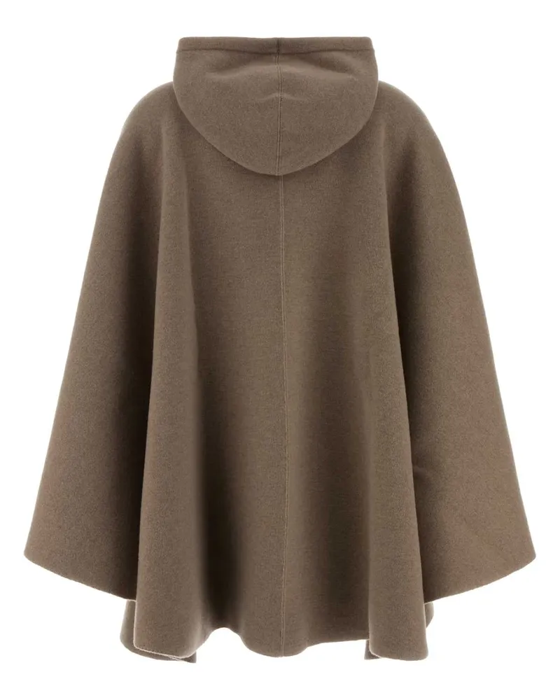 Bottega Veneta Women's Cappuccino Cashmere Cape Beige Exterior: Cappotti Beige