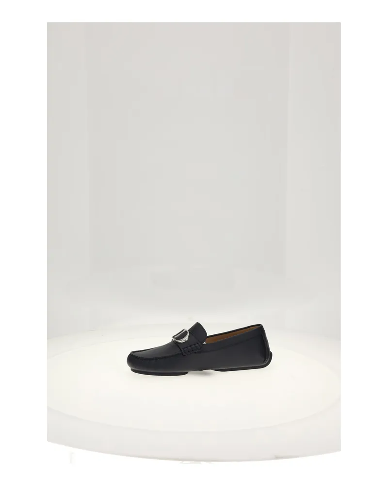 Dior Men's Lace-Up Shoes Roadie Blue Flat Black
