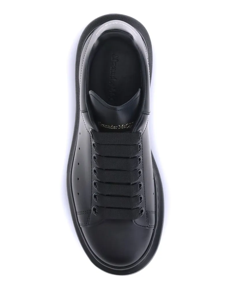 Alexander McQueen Men's Leather Sneakers Black Black-Black Trainers Black/black Black