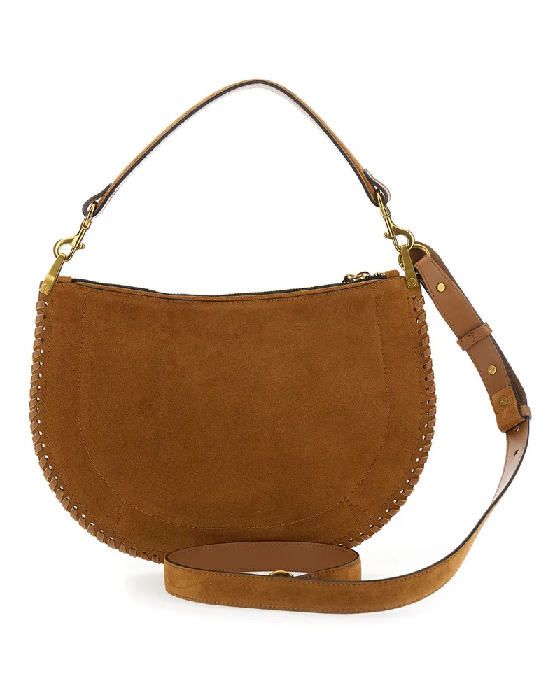 Isabel Marant Women's Shoulder Bag Louise Brown Suede Calf Leather Brown