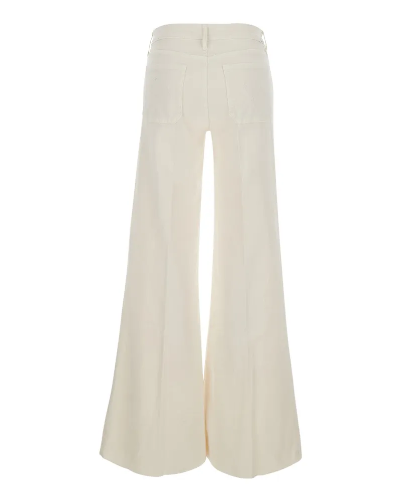 Mother Women's Jeans The Patch Pocket Twister Fray White Cotton White