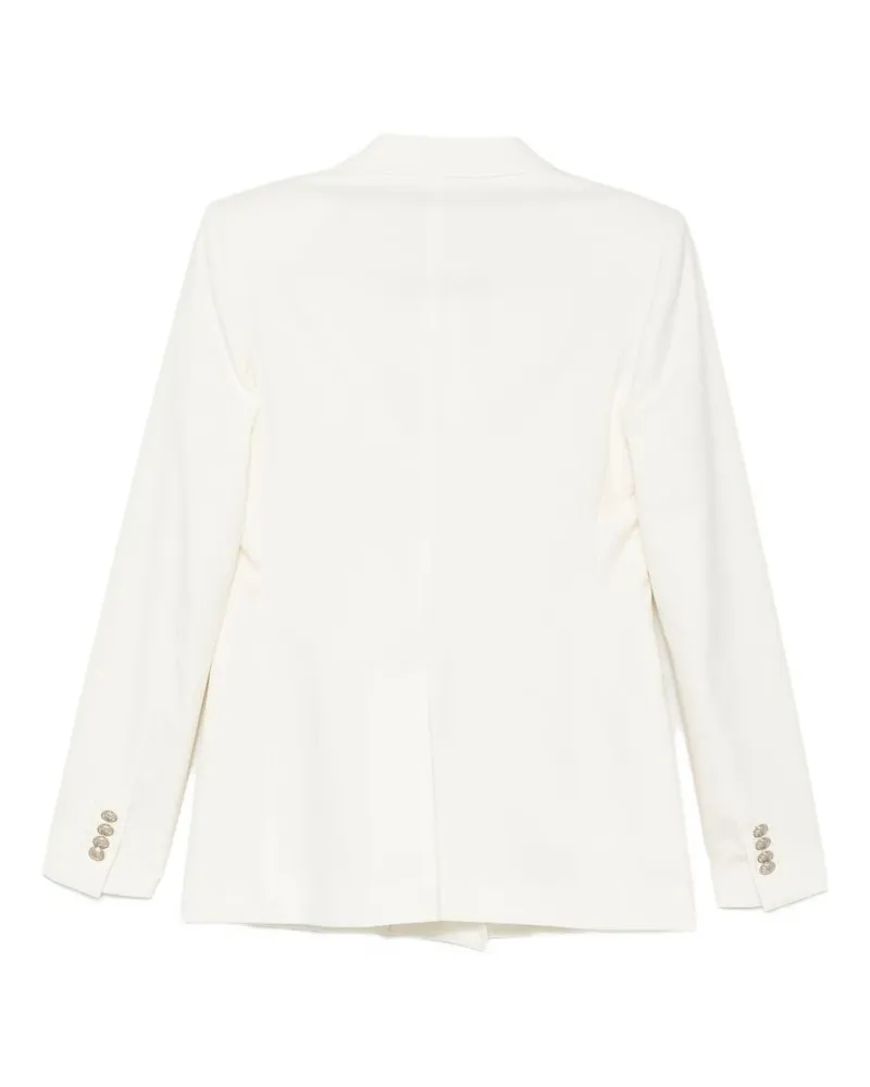 Tagliatore Double-Breasted Wool Blend Blazer — White White