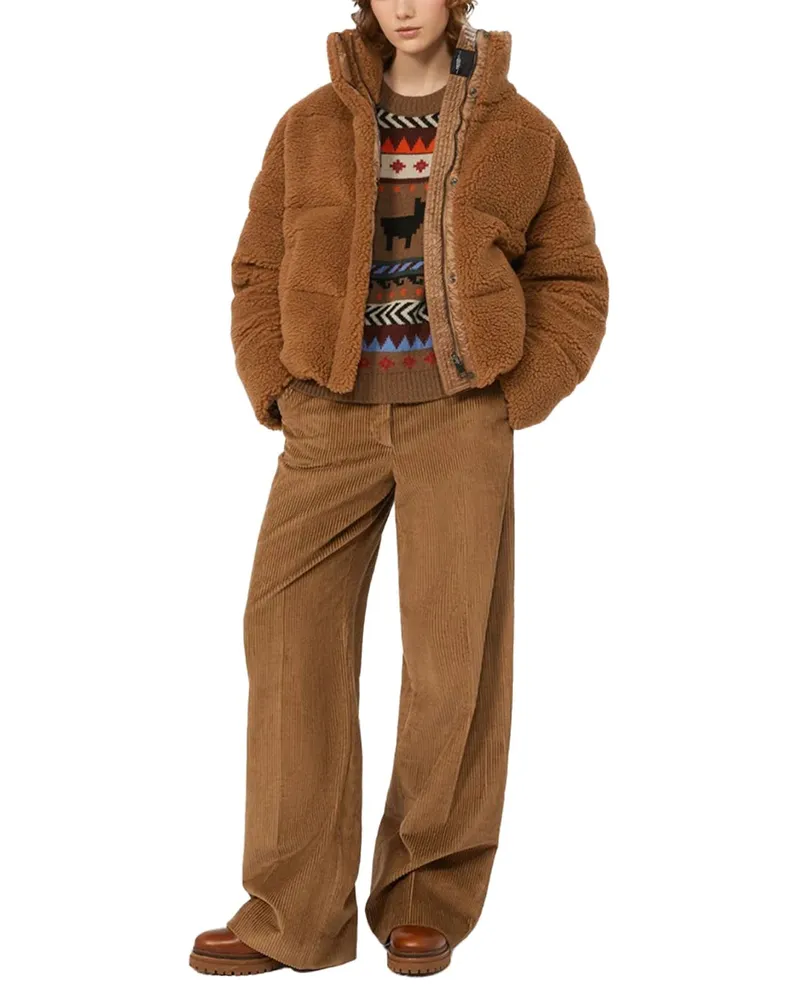 Weekend Max Mara Intarsia-Knit Wool and Alpaca Sweater 