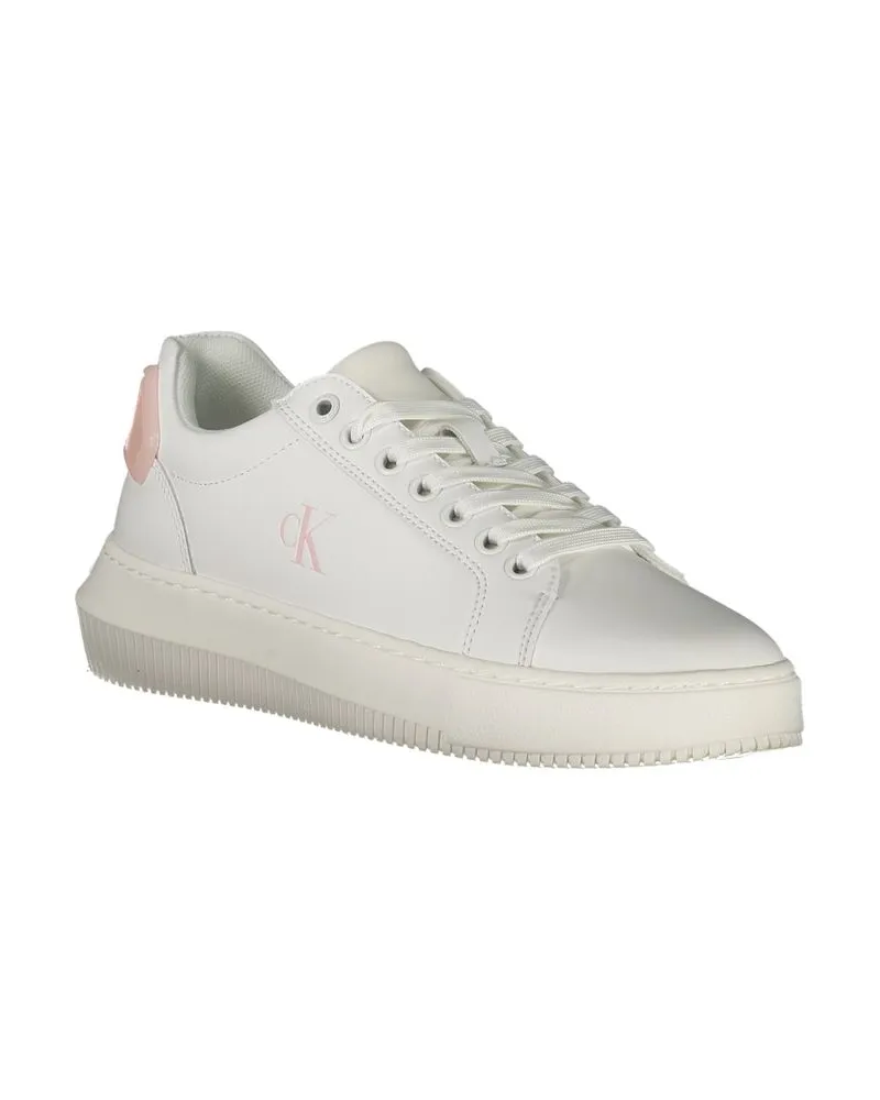 Calvin Klein Polyurethane with Logo Sneaker — White White