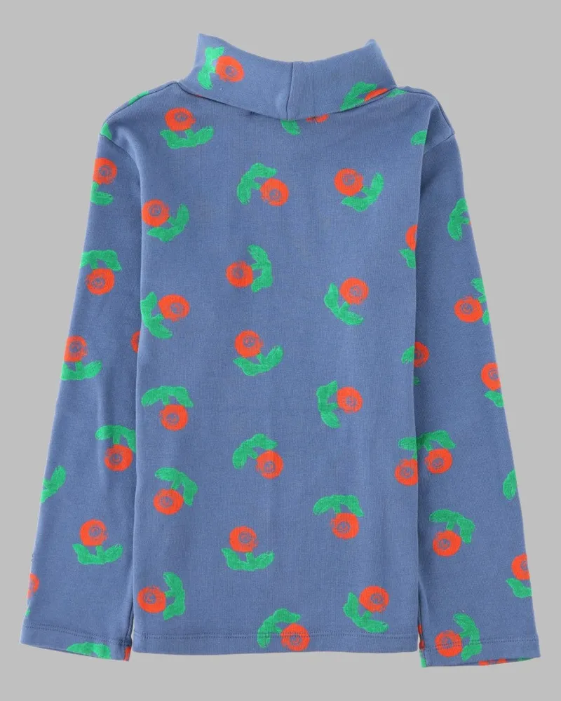 BOBO CHOSES Stamp Bloom All-Over Print T-shirt — Blue Blue