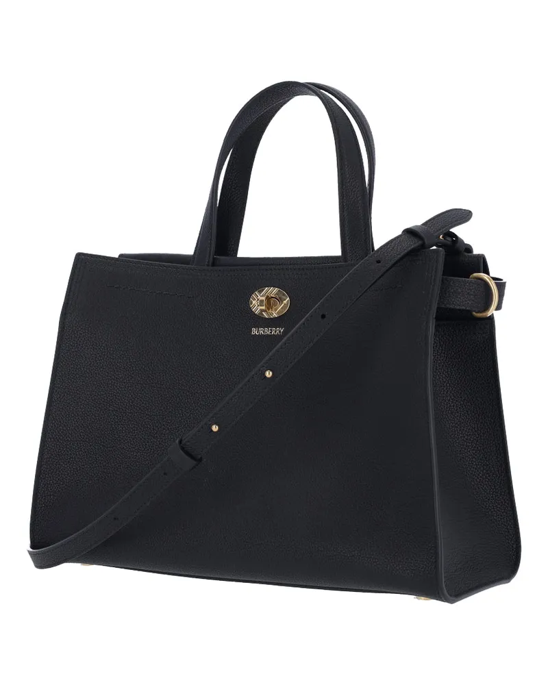 Burberry Women's Bags Black Calf Grain Leather Black