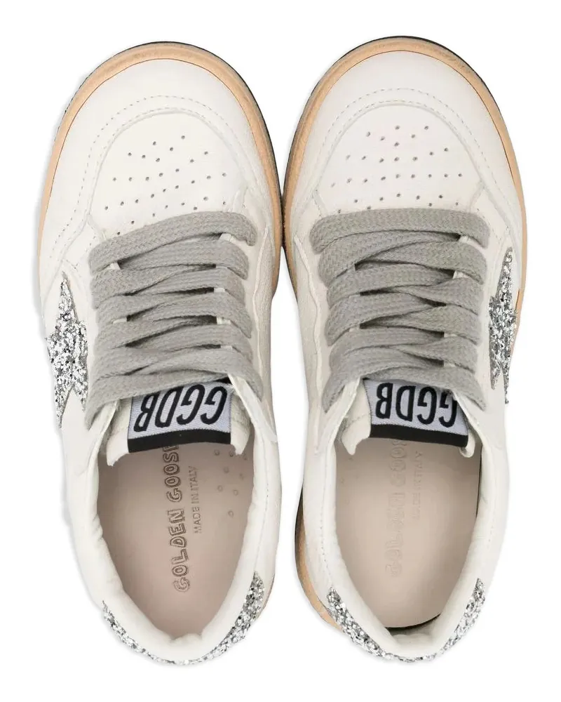 Golden Goose Glitter-Star Low-Top Sneakers Aw26 Ch White