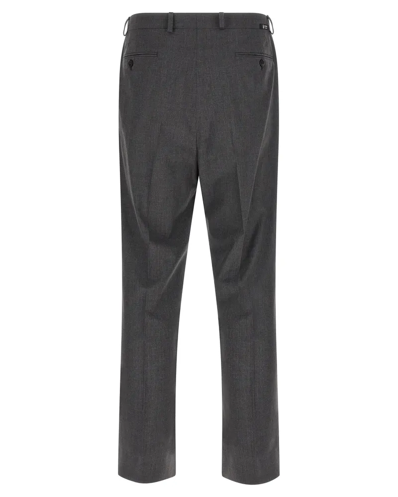Prada Virgin Wool Blend Trousers — Charcoal Charcoal