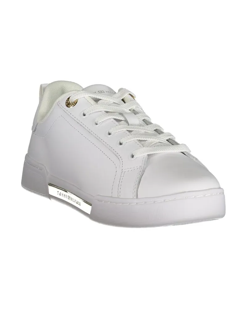 Tommy Hilfiger Leather Logo Sneaker — White White