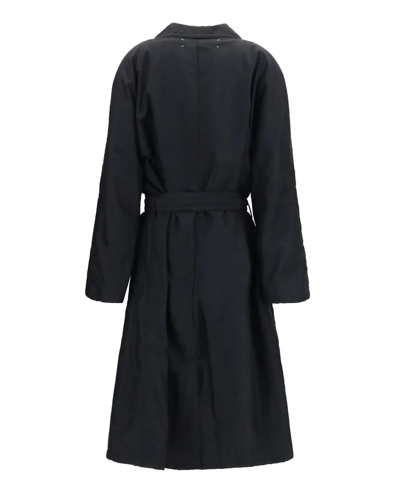 Maison Margiela Women's Double-Breasted Belted Coat Black Black