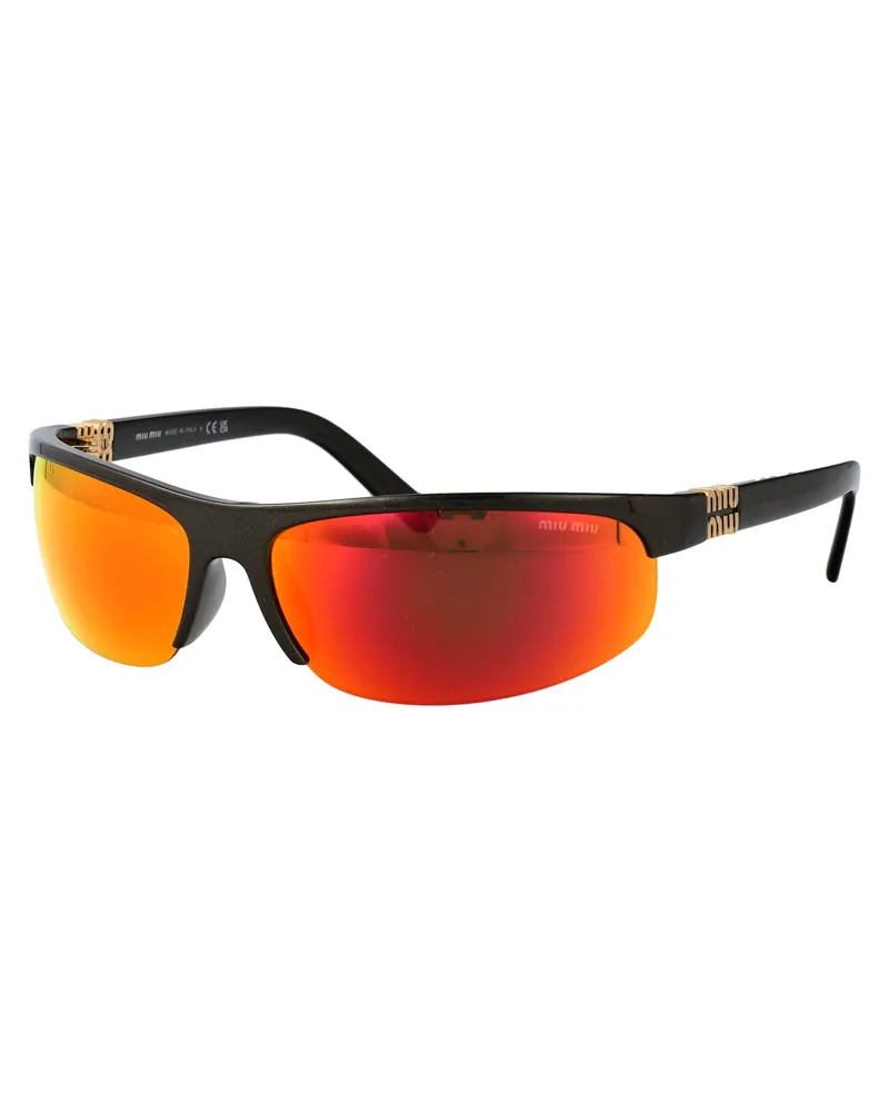 Miu Miu Women's Sunglasses 0mu A02s Khaki Metal Injected Orange