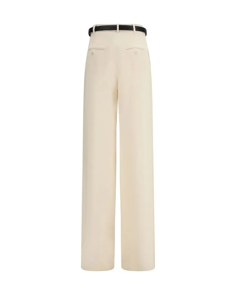 Max Mara Women's Beige Triacetate Dress Pants Beige