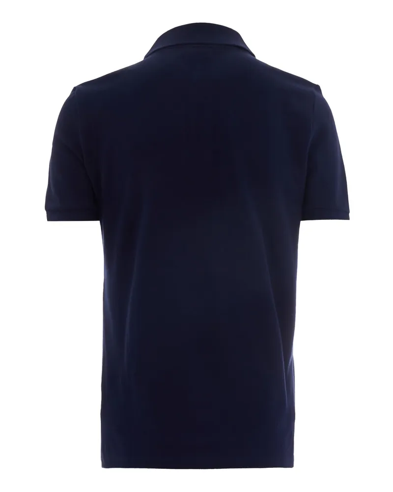 Lacoste Women's Polo Shirt Piqué Navy Blue Cotton Tops Navy