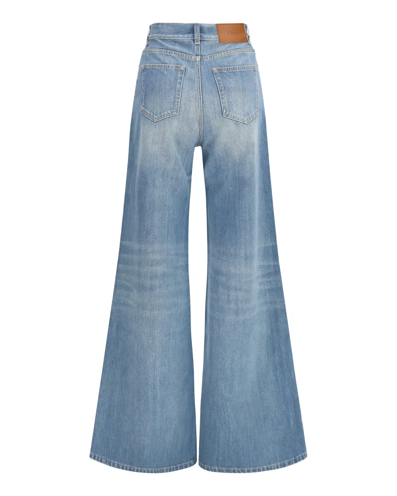 Chloé Women's High-Rise Wide-Leg Denim Jeans Pacific Coast Cotton 