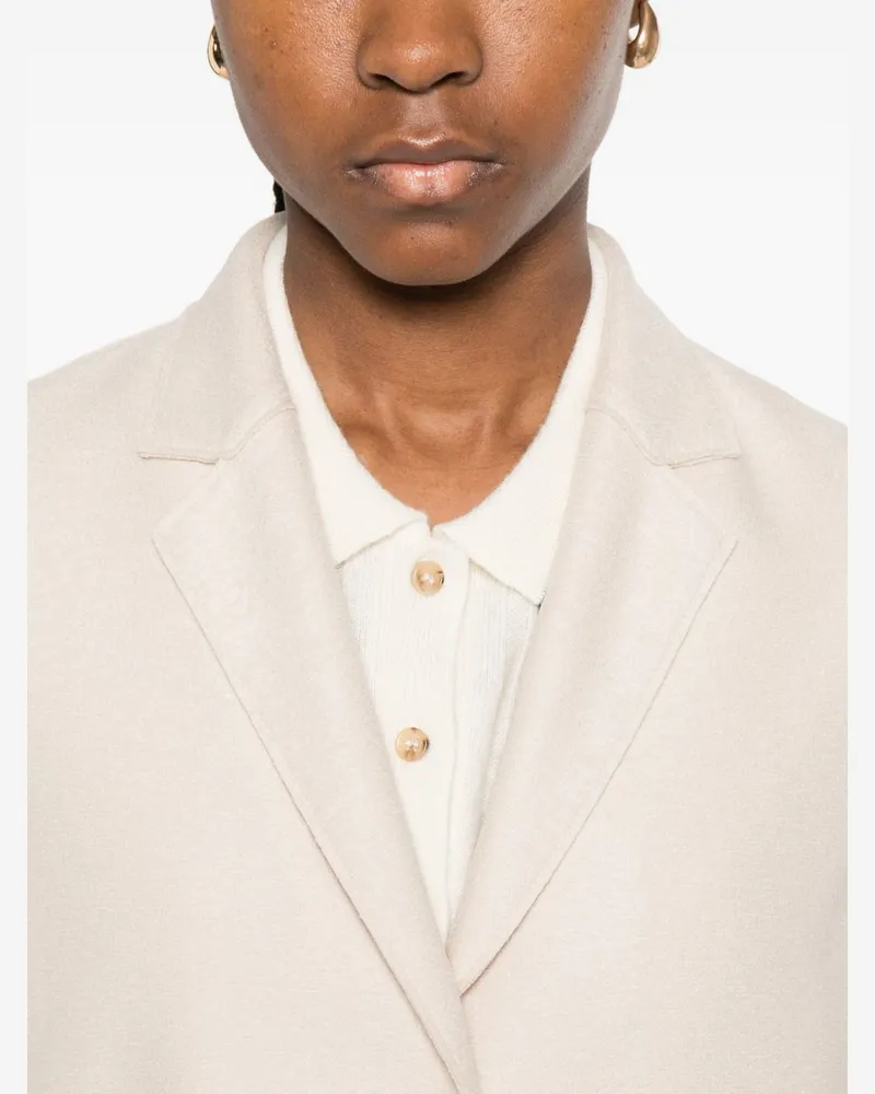Harris Wharf London Wool Coat — Cream Cream