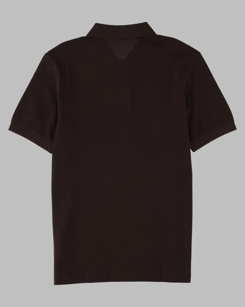 Fred Perry Cotton Logo Polo Shirt — Brown Brown