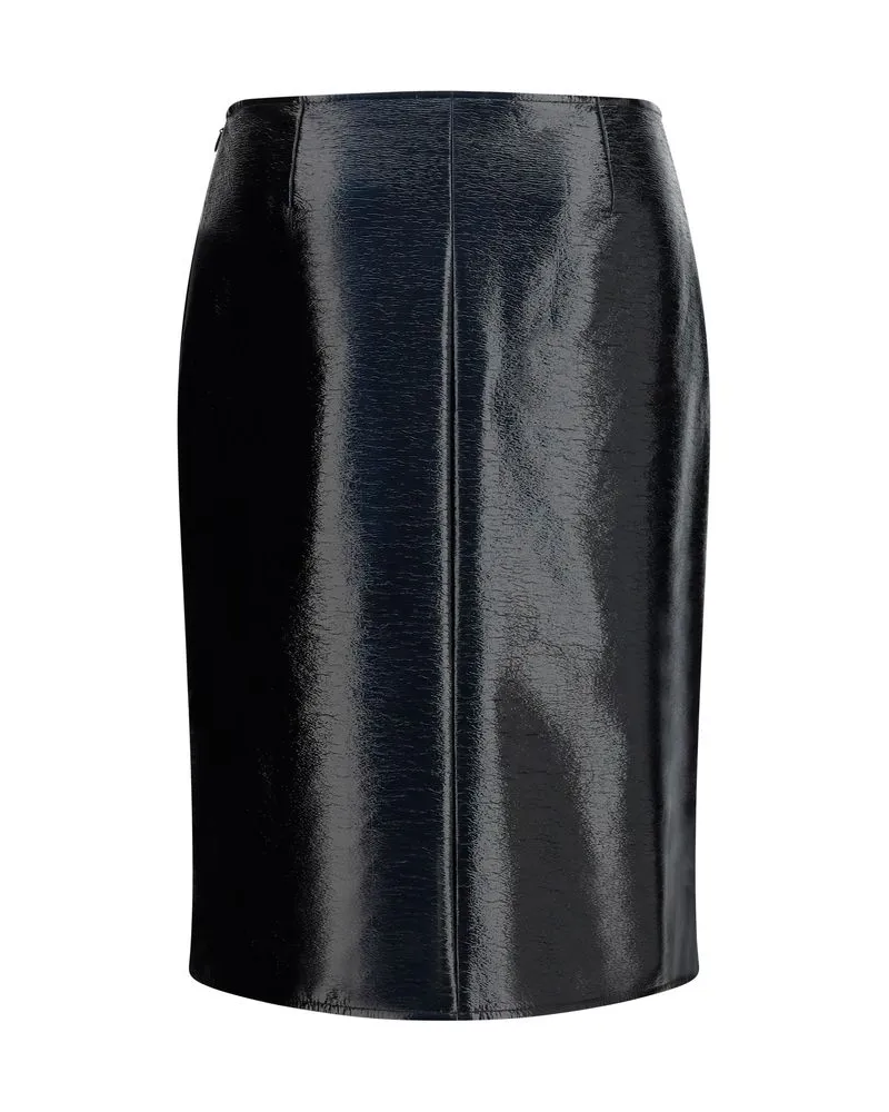 Courrèges Women Bordeaux Cotton Midi Skirt Black
