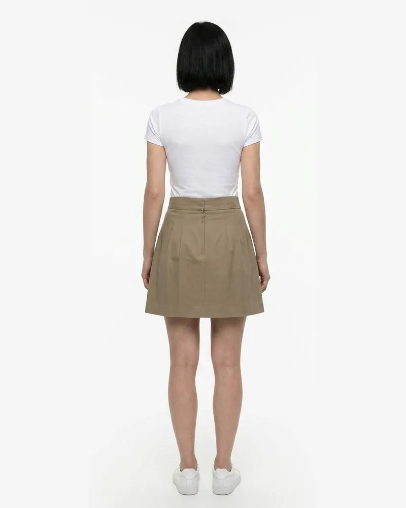 Dolce & Gabbana Women's Beige Cotton Mini Skirt Beige