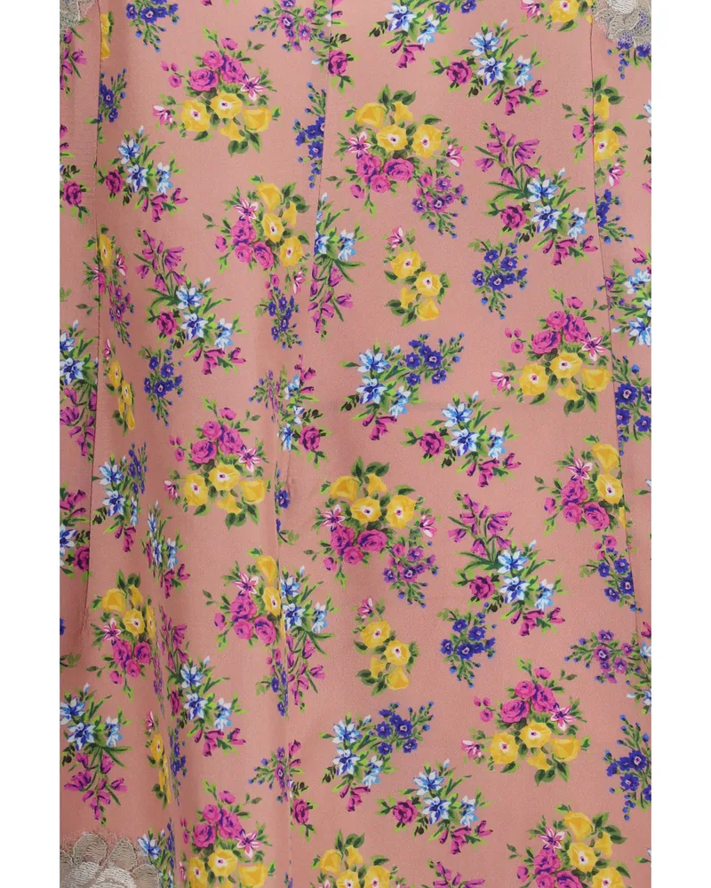 Dolce & Gabbana Women's Slip Dress Fiorellini Pink Silk F.pink Pink