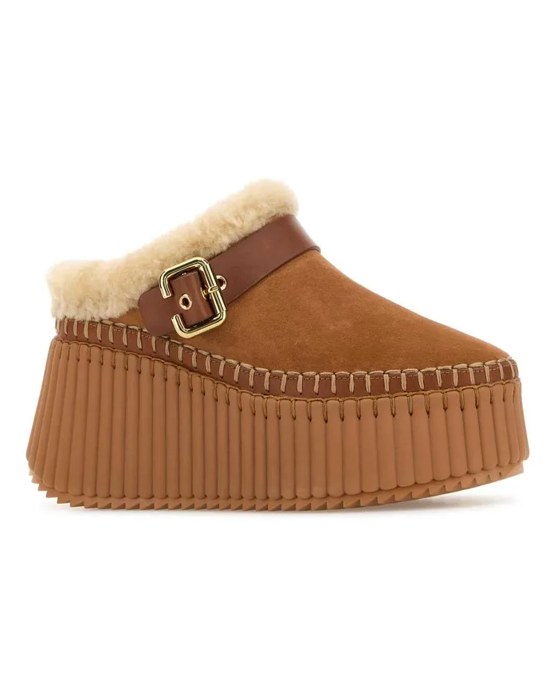 Chloé Nama Slipper — Brown Brown