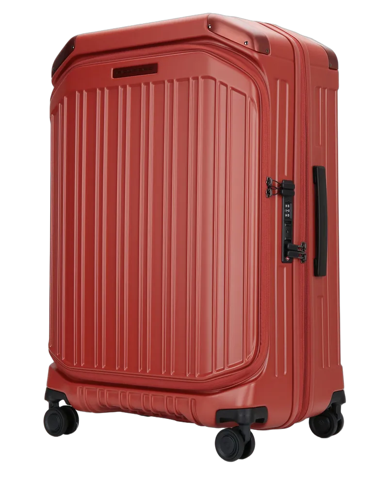 Piquadro Men's Trolley Medio Front_middle Open 4 Ruote Polic_esp Cuo Valigie Suitcases Cuo