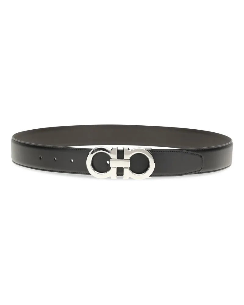 Ferragamo Men's Gancini Belt Black E Braces Black
