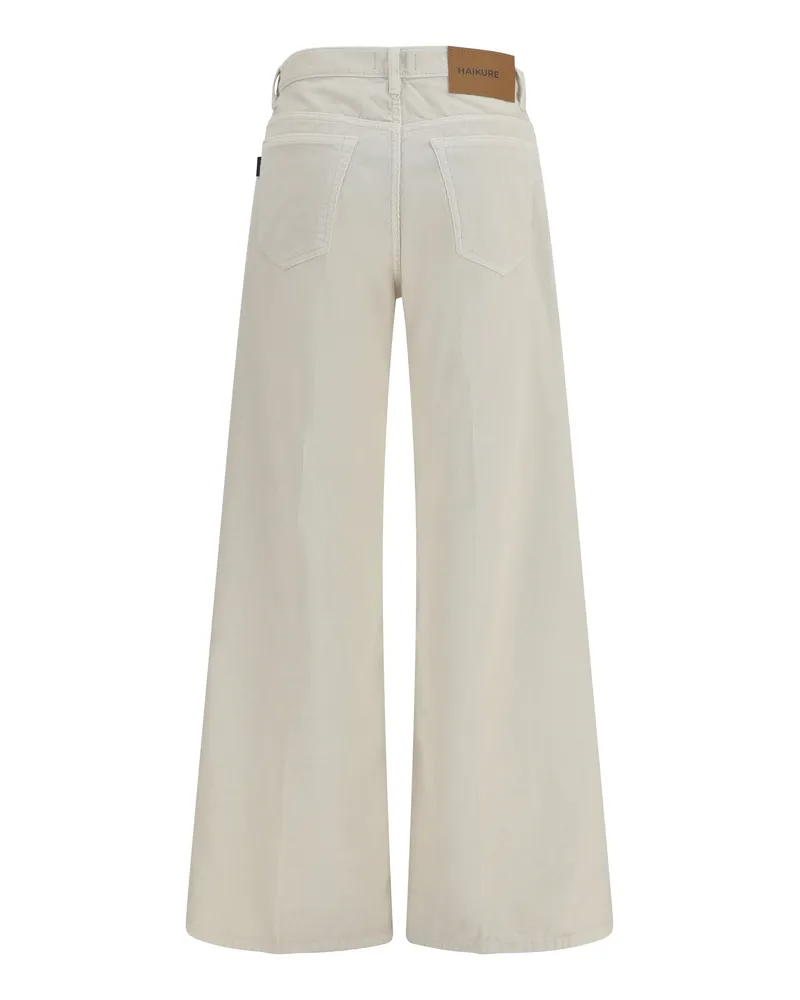 Haikure Women's Clara Velvet Pier Jeans Snow Cotton Beige