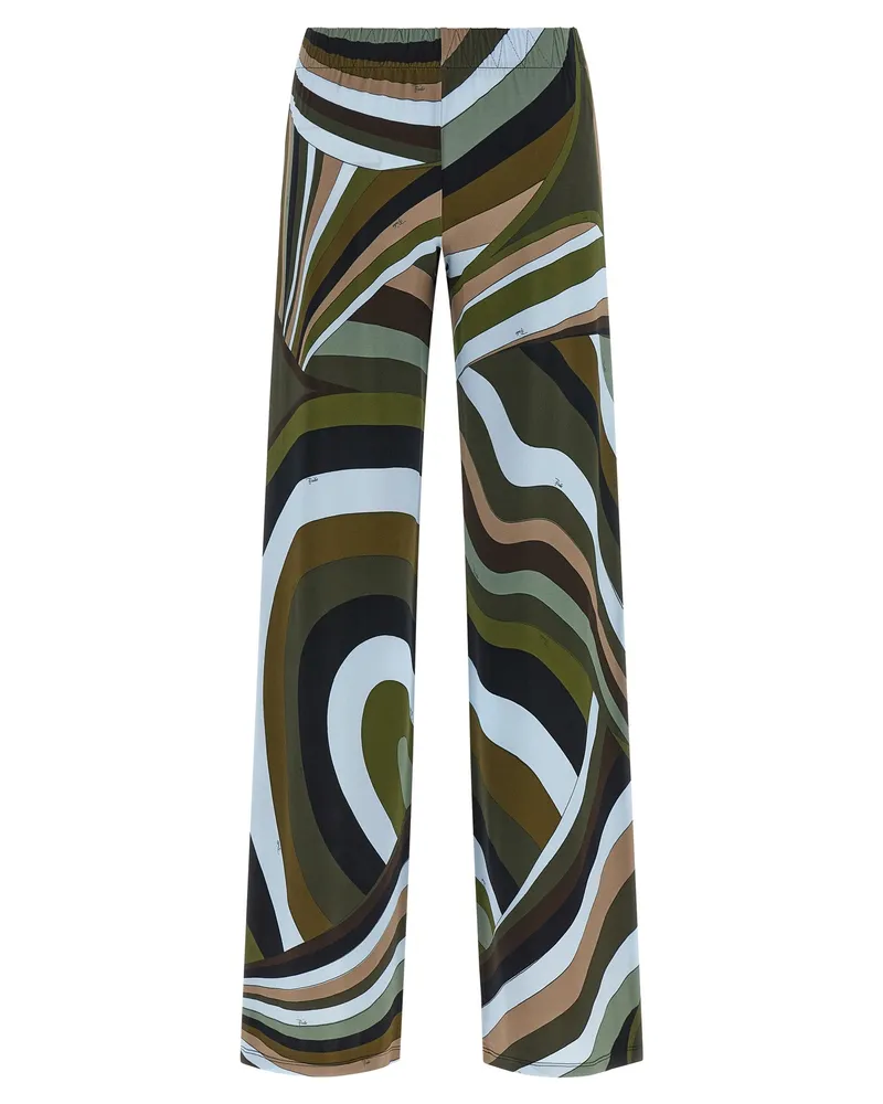 Emilio Pucci Women's Multicolor Viscose Flared Pants Multicolor