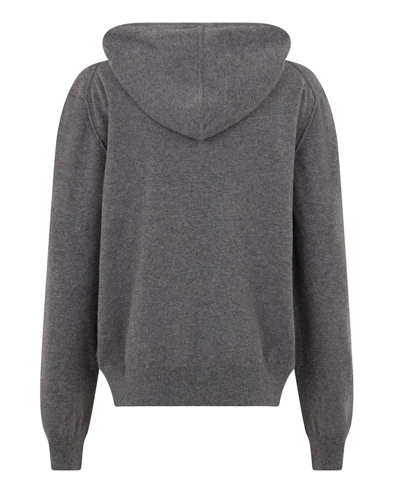 Maison Margiela Men's Hooded Sweater Grey Wool-Cashmere Gray