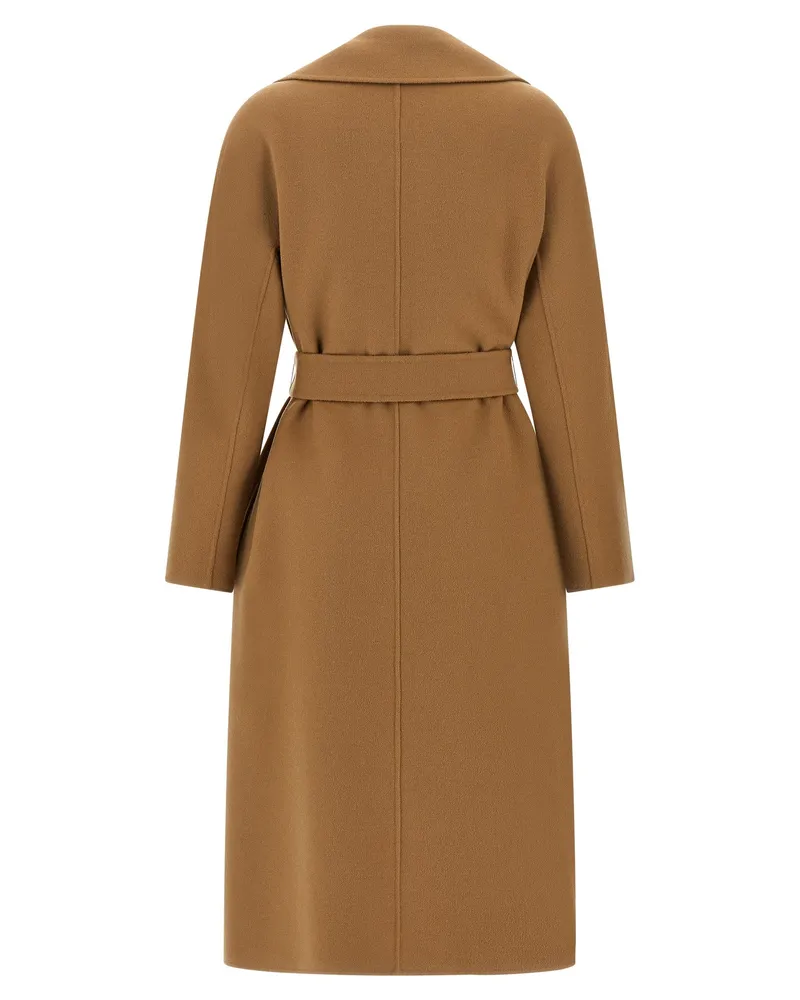 Max Mara Women's Beige Virgin Wool Coat Clothing Beige