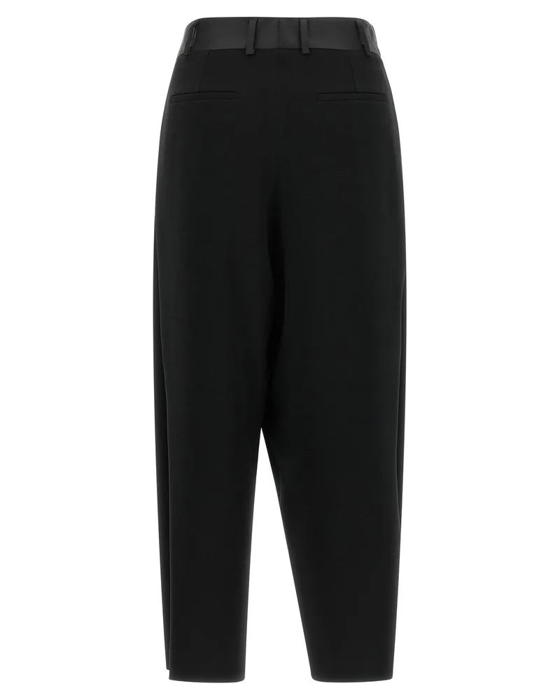 Alberto Biani Asymmetrical Wrap-Front Trousers — Black Black