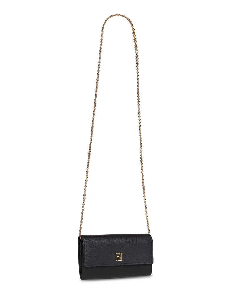 Fendi Continental Wallet on Chain — Black Black