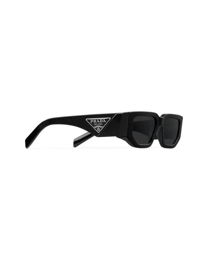 Prada SPR09ZC054E1AB Black Rectangle Sunglasses — Black Black