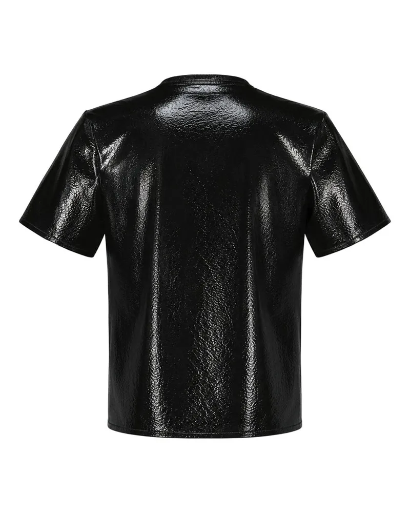 Courrèges Women's Ss T-Shirt -  Vinyl Black Other Concept-Store Ready-To-Wear Black