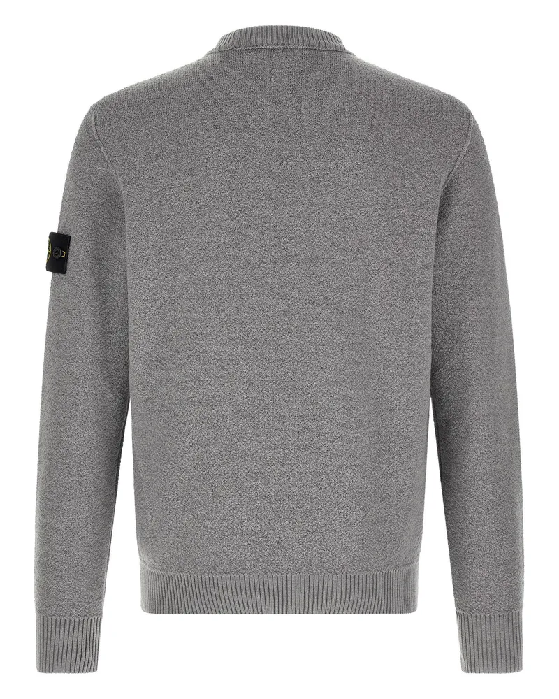 Stone Island Virgin Wool Crew Neck Sweater — Grey Grey