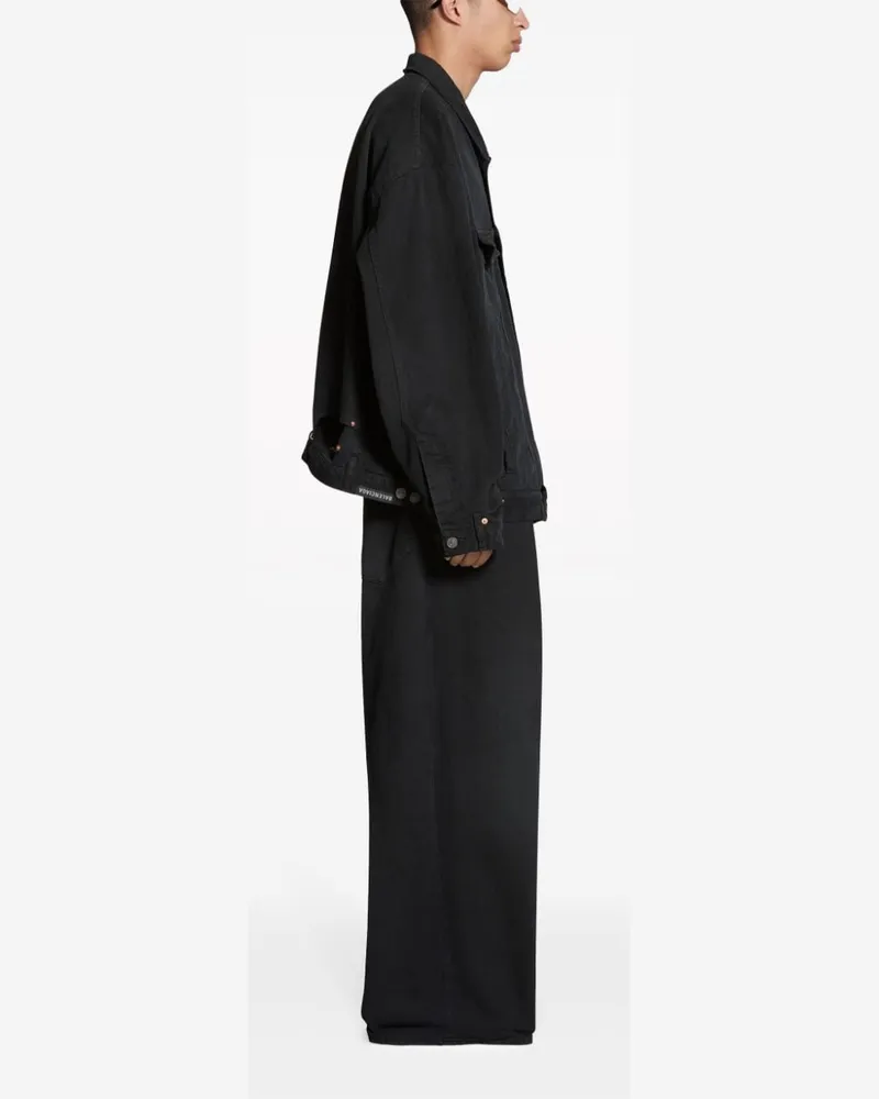 Balenciaga Deconstructed Denim Jacket — Black Black