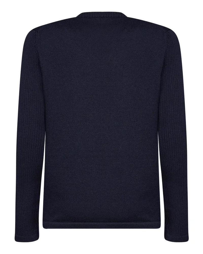 Prada Men's Knit Sweater Blue Virgin Wool Navy