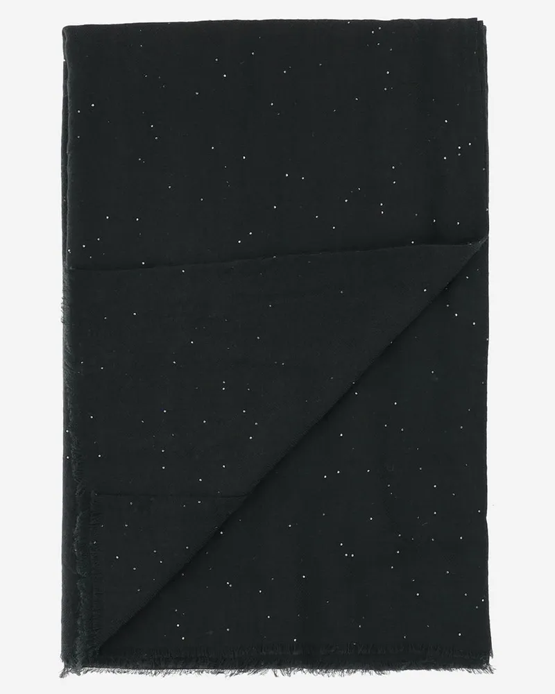 Faliero Sarti Women's Scarf Raissa Dark Green Wool Scarfs Black