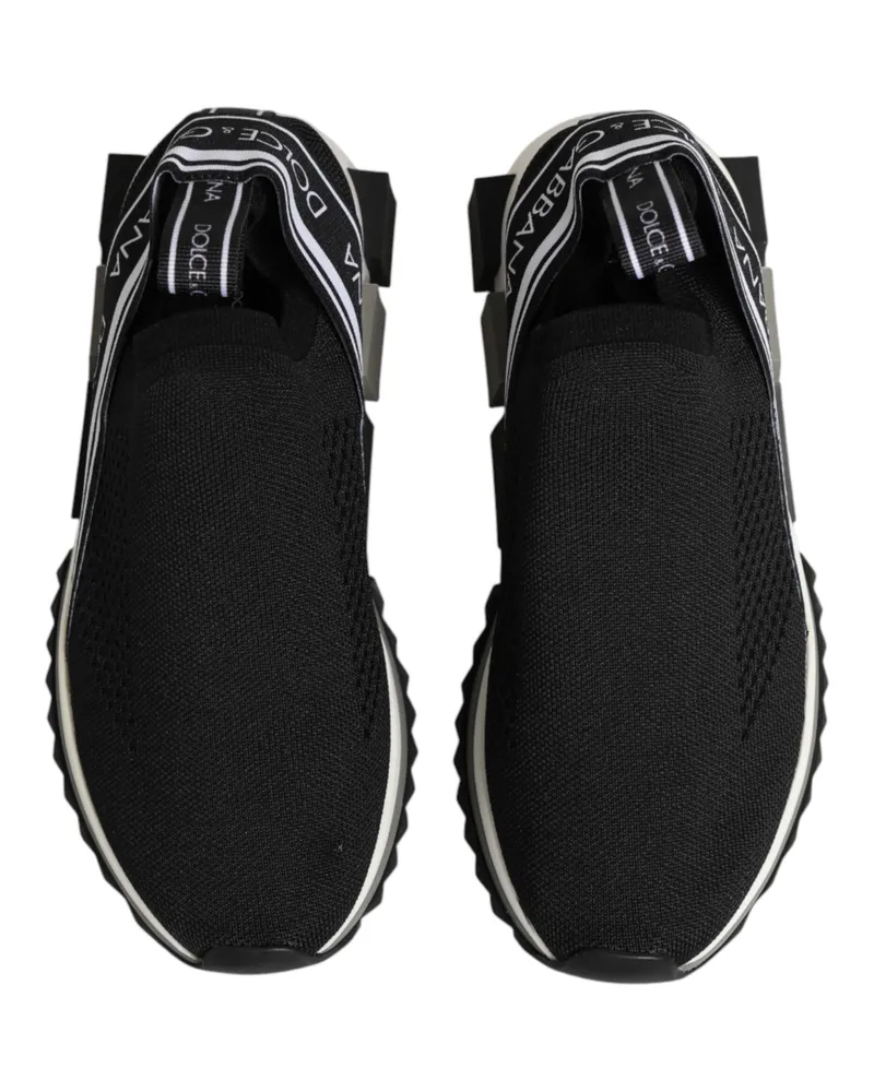 Dolce & Gabbana Women's Black Slip On Sorrento Low Top Sneakers Shoes 05+pa+pl+vi Black