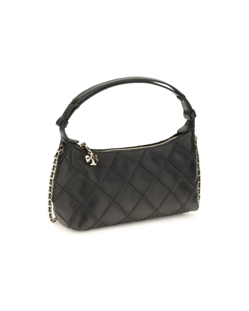 Tory Burch Quilted Nappa Leather Shoulder Bag — Black Black