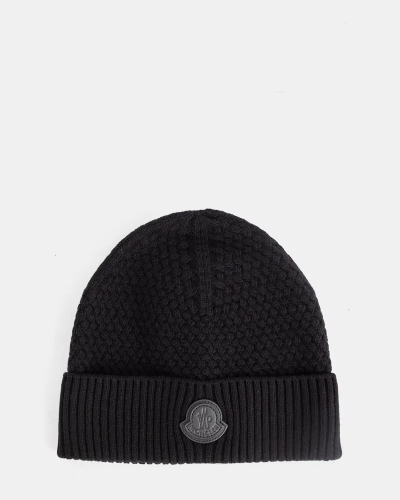 Moncler Men's Bonnet Edit Noir Black Hat Black