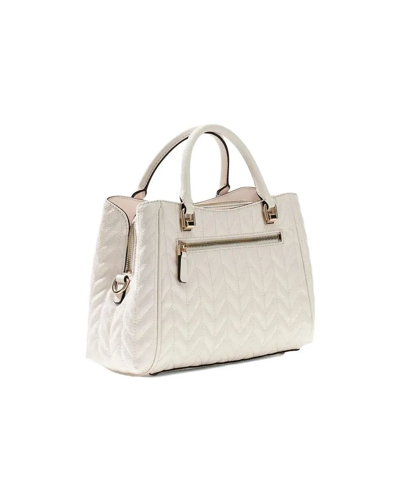 Guess Stacey Girlfriend Top Handle Bag — White White