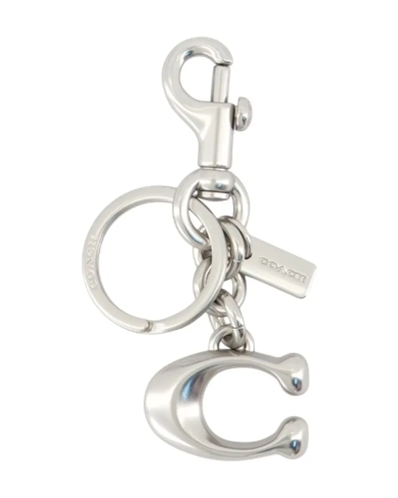 Coach Women's Keyfobs Keychain -  Acetate Silver Metal Accessories Charms Silver